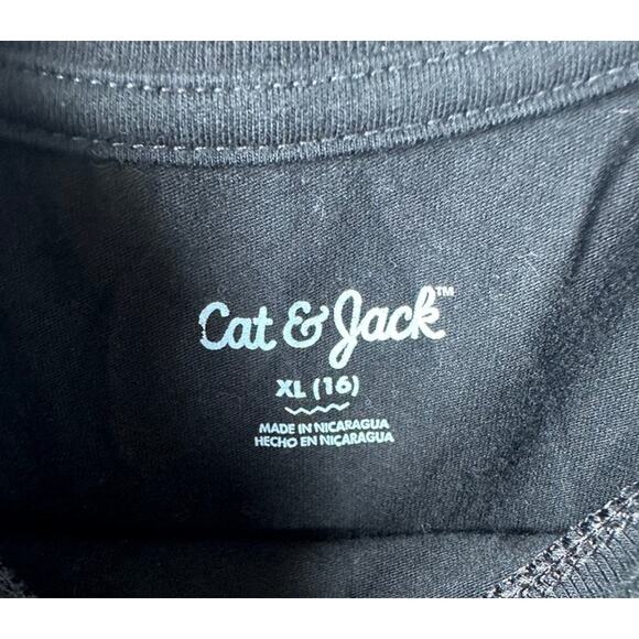 Cat&Jack Jeans youth 14 slim youth black t shirt xl 16  two clothing items - Picture 7 of 7